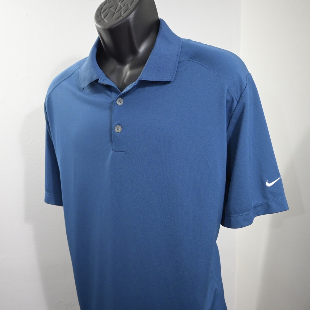 Nike Golf Polo Mens XL Blue Short Sleeve Dri-Fit Tour Performance Wicking